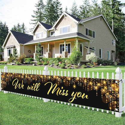 KatchOn, We Will Miss You Banner - 120x20 Inch | We Will Miss You Decorations | Graduation Yard Banner 2026 for Graduation Decorations for Class of 2026 | Farewell Banner, Farewell Decorations Party