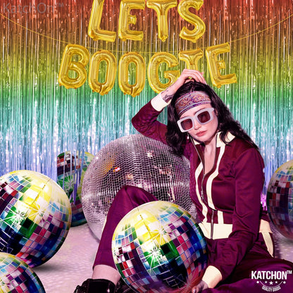 KatchOn, Multicolor Disco Ball Balloons - 22 Inch, Pack of 12 | 4D Disco Balloons for Disco Party Decorations | 70s Party Decorations, 80s Party Decorations | Last Disco Bachelorette Party Decorations