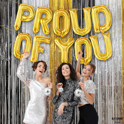 KatchOn, Gold Proud of You Balloons - 16 Inch | Mylar Foil Balloon Banner For Graduation Party Decorations | We Are So Proud Of You Balloon Banner For Graduation Decorations 2026