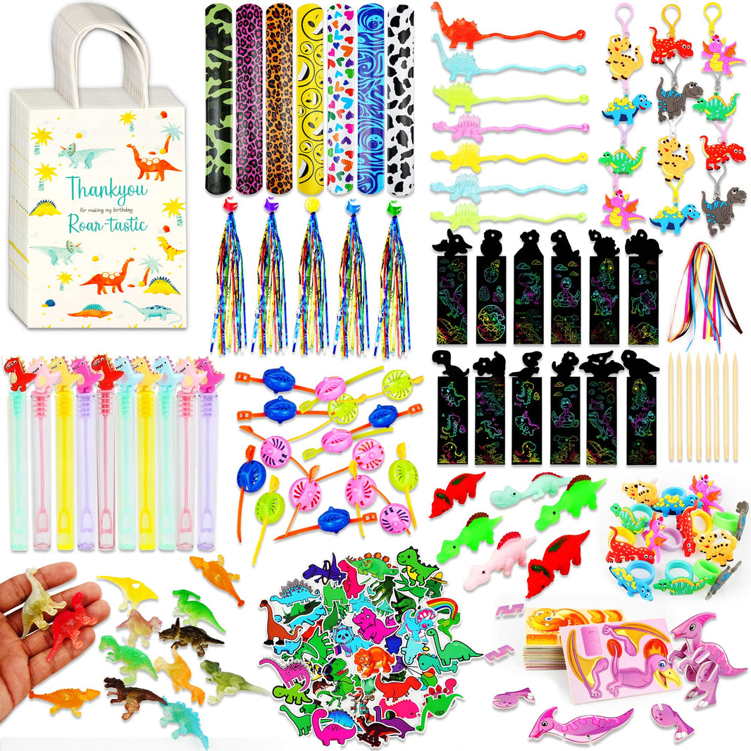 KatchOn, 192PCS Dinosaur Party Favors | Halloween Party Favors for Kids 4-8, Goodie Bags Stuffers | Pinata Stuffers, Carnival Prizes, Birthday Gifts | Kids Party Favors, Halloween Party Supplies