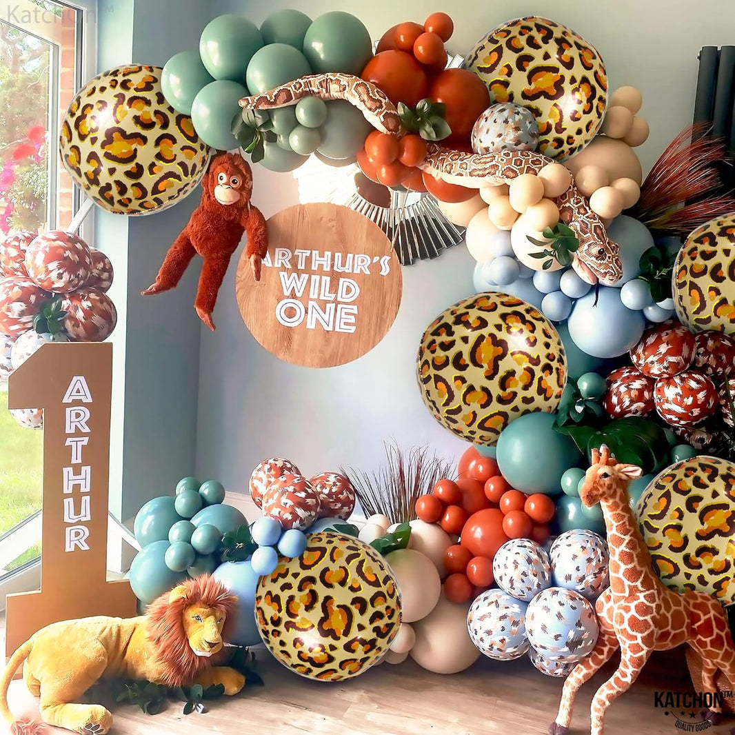 KatchOn, Leopard Balloons for Birthday Party - Big 22 Inch, Pack of 6 | Cheetah Balloons for Cheetah Birthday Decorations | Leopard Print Balloons, Leopard Party Decorations | Cheetah Print Balloons