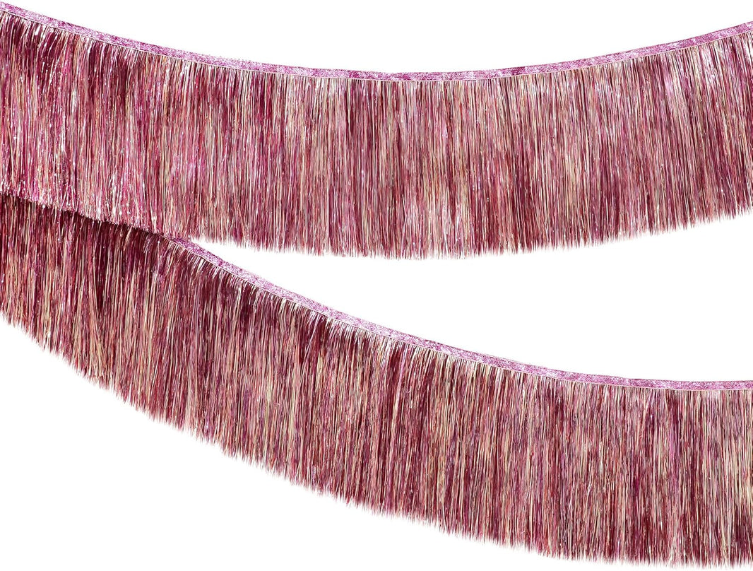 KatchOn, XtraLarge Pink Fringe Banner - 6.5 Ft ,Pack of 2 | Fringe Garland, Pink Streamers for Birthday,Gender Reveal, Bachelorette Party Decorations | Flamingo Party Decorations
