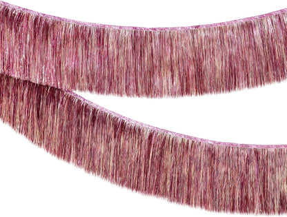 KatchOn, XtraLarge Pink Fringe Banner - 6.5 Ft ,Pack of 2 | Fringe Garland, Pink Streamers for Birthday,Gender Reveal, Bachelorette Party Decorations | Flamingo Party Decorations