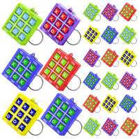 KatchOn Tic Tac Toe Game Keychains - Pack of 24 | Christmas Party Favors for Kids 4-8, 8-12, Thanksgiving Goodie Bag Stuffers, Travel Games for Kids, Classroom Prizes | Christmas Gifts for Kids