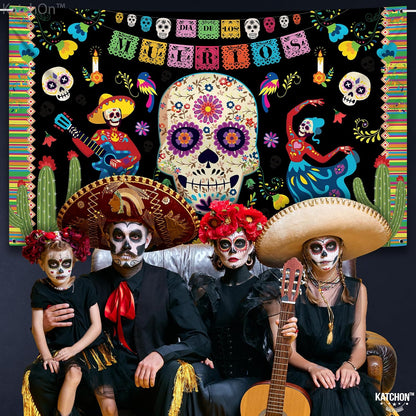 KatchOn Day of the Dead Backdrop 72x44 Inch