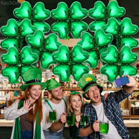 KatchOn, Pack of 12, St Patricks Day Balloons - 18 Inch, Shamrock Balloons | 4 leaf Clover Balloons for St Patricks Day Decorations | Lucky Balloons for Shamrock Decorations | St Patricks Balloons