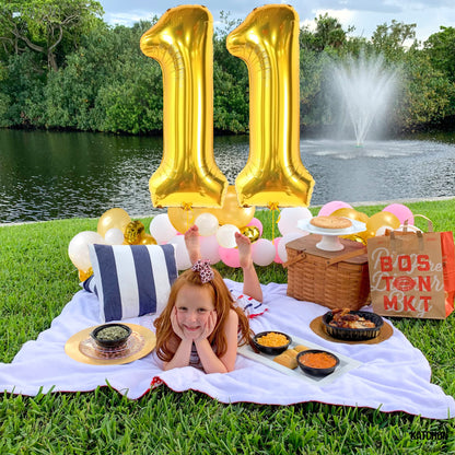 KatchOn, Giant Gold 11 Number Balloons - 40 Inch | Mylar Foil Balloon For 11th Happy Birthday Decorations | 11 Number Gold Balloon For Anniversary Decorations | Birthday Party Decoration