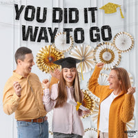 2026 Graduation Decorations | Glitter You Did It Banner 2026 Graduation Banner - Large 10 Feet | Way to Go Banner, 2026 Grad Party Decorations | You Did It Decorations | KatchOn