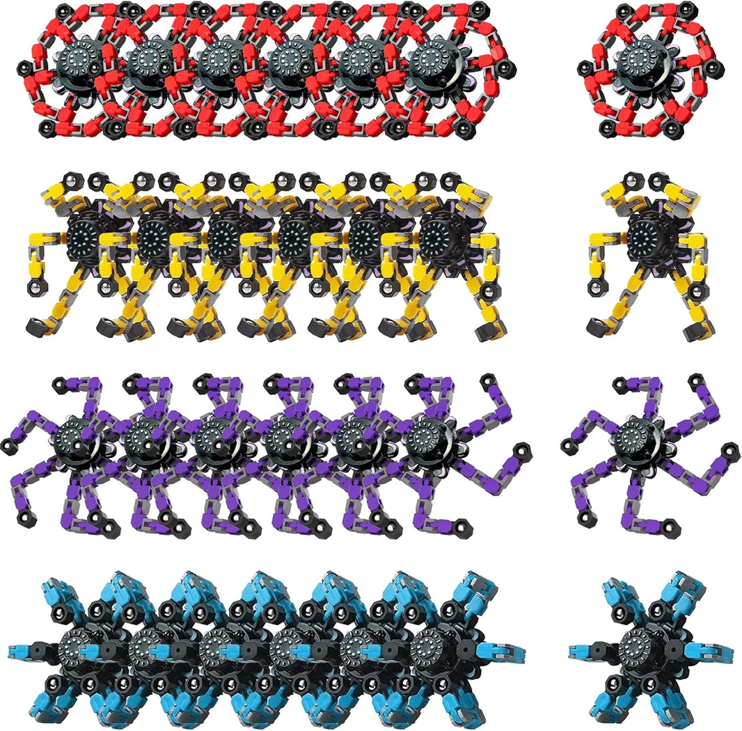 KatchOn, Transformable Fidget Spinners - Pack of 24 | Fidget Toys Bulk, Treasure Box Toys for Classroom | Robot Fidget Spinners for Kids 8-12, christmas gifts for kids, boys | Goodie Bag Stuffers