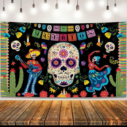 KatchOn Day of the Dead Backdrop 72x44 Inch