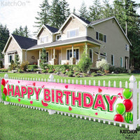 KatchOn Watermelon Birthday Banner 120x20 Inch, Watermelon Birthday Decor | One In A Melon Party Decorations, Watermelon Yard Banner, Summer Party Decorations, Watermelon Party Supplies