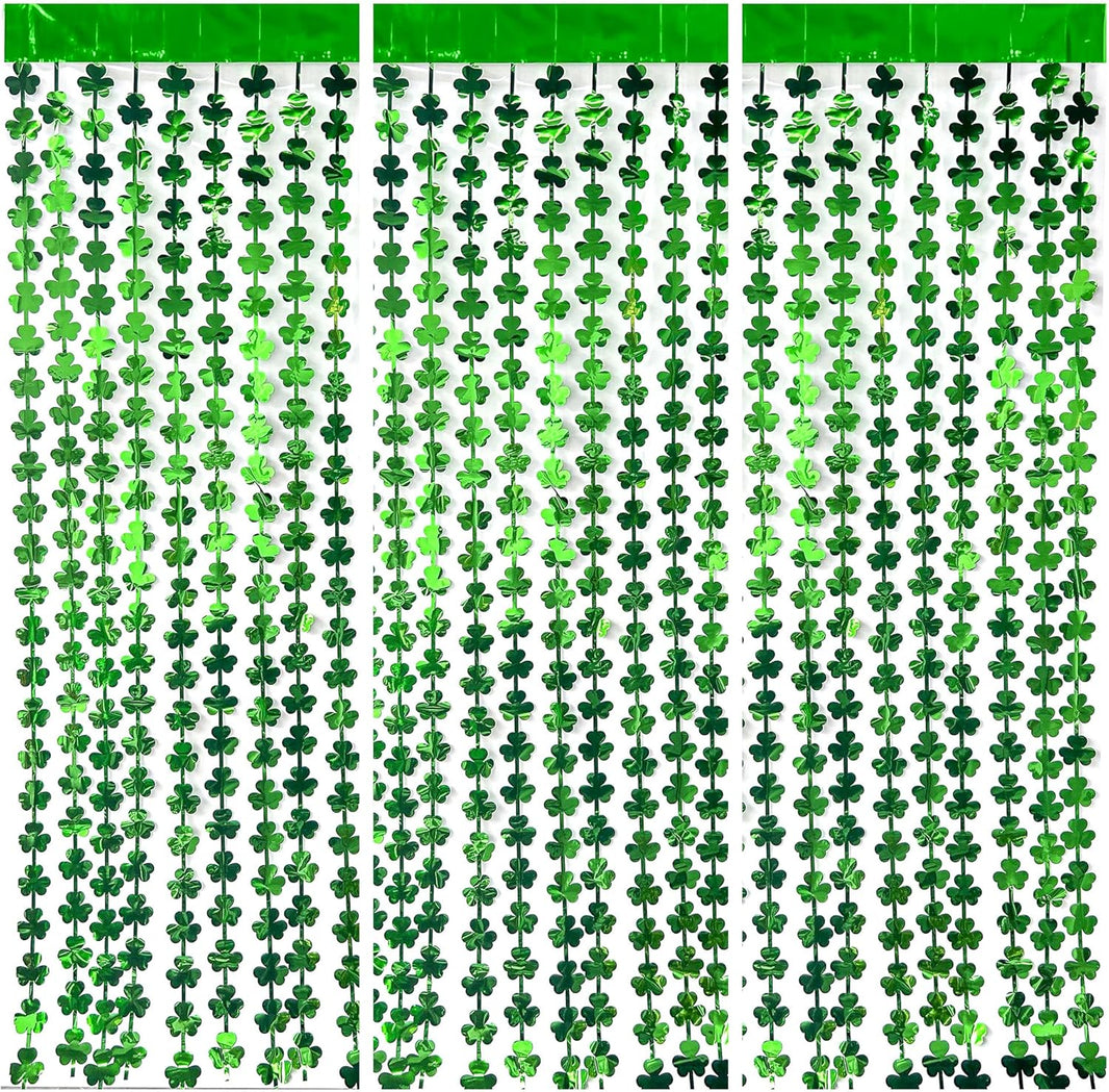 KatchOn, Green Streamers - 3.2x8 Ft, Pack of 2 | Green Backdrop for St Patricks Day Decorations | Door Streamers for Jungle, Safari Party Decor