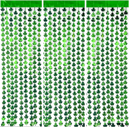 KatchOn, Green Streamers - 3.2x8 Ft, Pack of 2 | Green Backdrop for St Patricks Day Decorations | Door Streamers for Jungle, Safari Party Decor