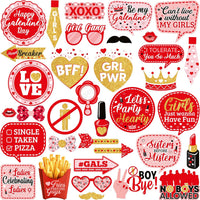 KatchOn, Red Galentines Photo Props - Pack of 35 | Galentine Photo Booth Props for Galentines Decorations | Galentines Day Decorations for Party | Galentines day photo props | Galentine Decor