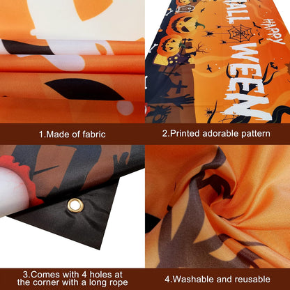 KatchOn Happy Halloween Banner 72x44 Inch