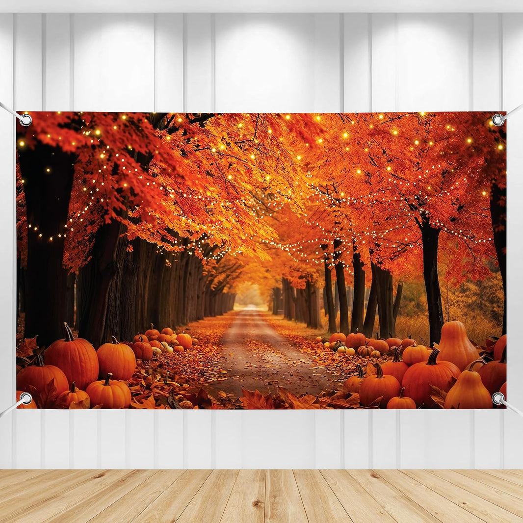 Katchon, 5.91 X 3.61 ft, Fall Maple Leaves Banner, Fall Decorations