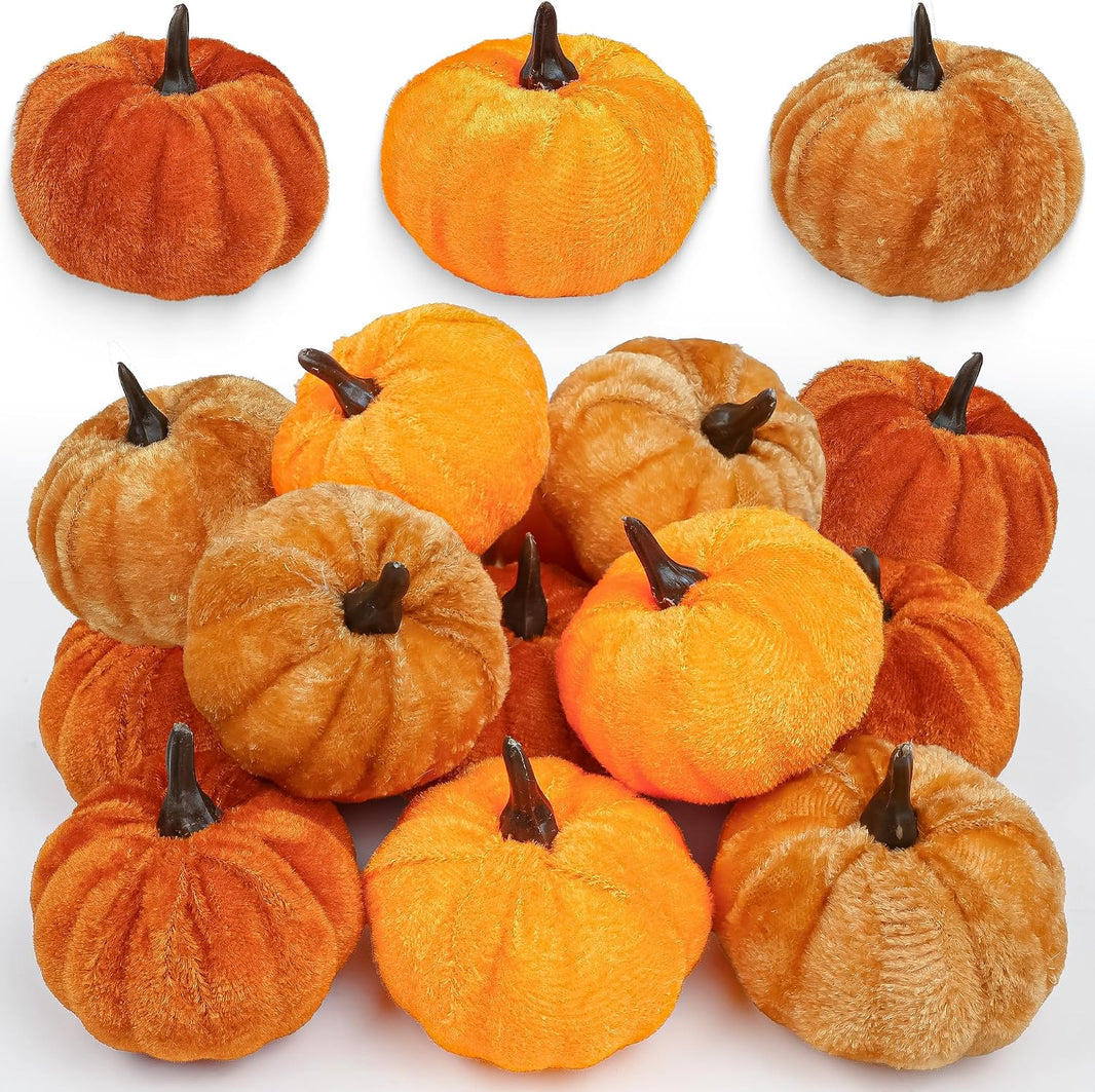 KatchOn, 12Pcs Artificial Pumpkin Decor for Fall, Autumn Decorations