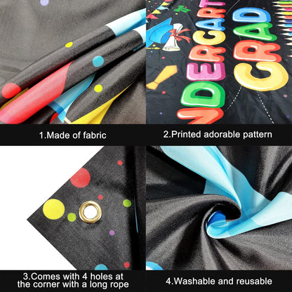 KatchOn, Kindergarten Graduation Backdrop - Large 72x44 Inch | Kindergarten Grad Banner | Kinder Grad Backdrop | Graduation decorations 2026