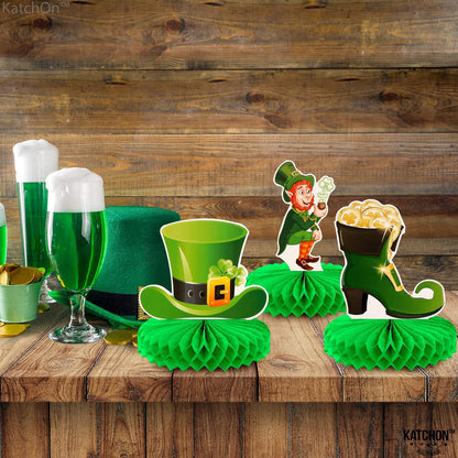 KatchOn, 9 Pieces St Patricks Day Honeycomb Centerpieces - St Patricks Day Decorations | Pot of Gold Centerpiece for St Patricks Day Centerpiece Table Decorations | St Patricks Day Table Decorations