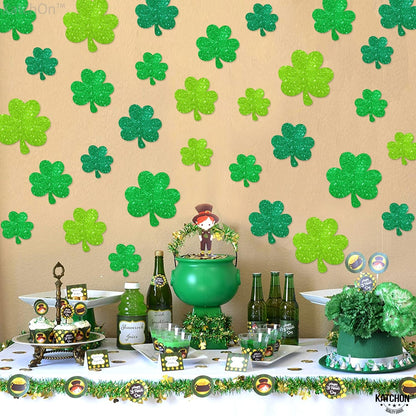 KatchOn, Glitter Shamrock Cutouts for Shamrock Decorations - Pack of 45 | St Patricks Day Cutouts | St Patricks Day Decorations, St Patricks Day Bulletin Board Decorations