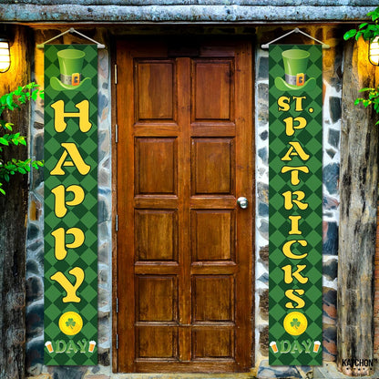 KatchOn, St Patricks Day Banner, 2 Pieces - 72x12 Inch | Happy St Patricks Day Banners, St Patricks Day Party Decorations | St Patricks Day Porch Sign, Shamrock St Patricks Day Decorations for home