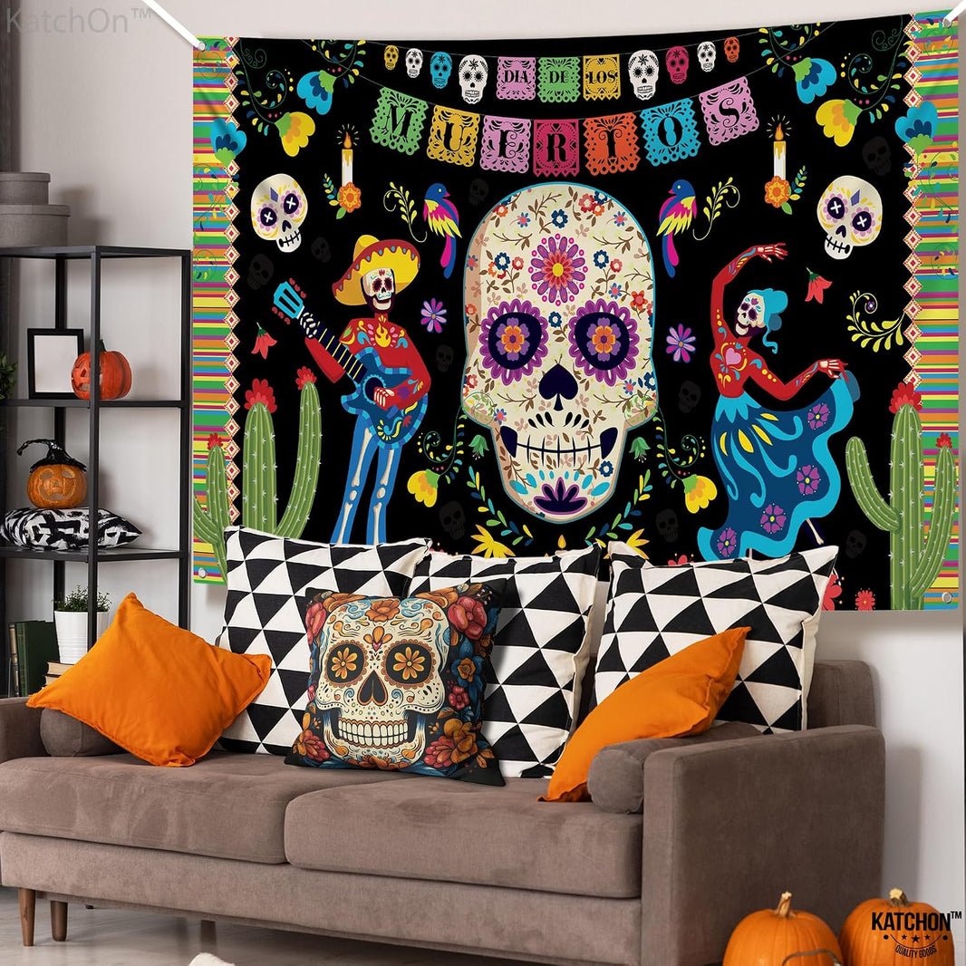 KatchOn Day of the Dead Backdrop 72x44 Inch