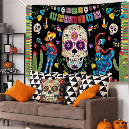 KatchOn Day of the Dead Backdrop 72x44 Inch