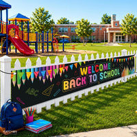 KatchOn Back To School Banner Yard 120x20 Inch Back to School Decorations
