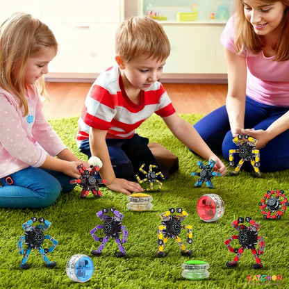 KatchOn, Transformable Fidget Spinners - Pack of 24 | Fidget Toys Bulk, Treasure Box Toys for Classroom | Robot Fidget Spinners for Kids 8-12, christmas gifts for kids, boys | Goodie Bag Stuffers