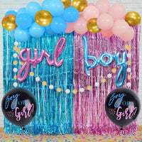 KatchOn, Gender Reveal Decorations Set - Pack of 55 | Gender Reveal Party Supplies Kit, Gender Reveals Balloon Arch Kit | Boy or Girl Balloon for Party Decorations | Pink and Blue Streamers