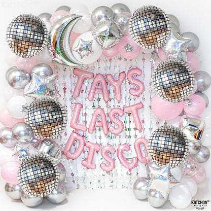 KatchOn, Big Silver Disco Ball Balloons - Pack of 6, Disco Party Decorations | 4D Metallic Disco Balloons for 70s Party Decorations | Disco Bachelorette Party Decorations | Silver Party Decorations