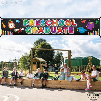 KatchOn, Preschool Graduation Banner 2024-120x20 Inch | Preschool Graduation Yard Sign 2026 | Preschool Graduation Decorations 2026 | Prek Graduation Banner for Prek Graduation Decorations