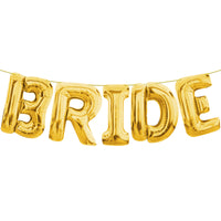 KatchOn, Large Bride Balloons Gold - 40 Inch | Gold Bride Balloons | Bride Gold Balloon Letters for Bachelorette Party Decorations Gold | Bachelorette Balloons Gold | Gold Bridal Shower Decorations