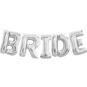 KatchOn, Giant Bride Balloons Silver, 40 Inch - Bachelorette Party Decorations | Silver Bride Balloons for Bridal Shower Decorations | Bridal Shower Balloons | Bride Balloon Silver, Engagement Decor