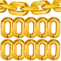 KatchOn, Giant Gold Chain Balloons - 40 Inch, Pack of 12 | Chain Balloons Gold for 90s Party Decorations | Gold Chain link Balloons for Hip Hop Party Decorations | Notorious One Birthday Decorations