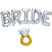 KatchOn, Giant Silver Bride Balloons - 40 Inch | Bachelorette Balloons for Bachelorette Party Decorations | Bride Balloons Bachelorette for Silver Bridal Shower Decorations | Bachelorette Party Favors