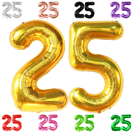 KatchOn, Giant Gold 25 Balloon Numbers - 40 Inch | 25th Birthday Balloons, Gold 25th Birthday Decorations for Women | 25 Year Anniversary Balloons | 25 Years Balloons, 25th Anniversary Decorations