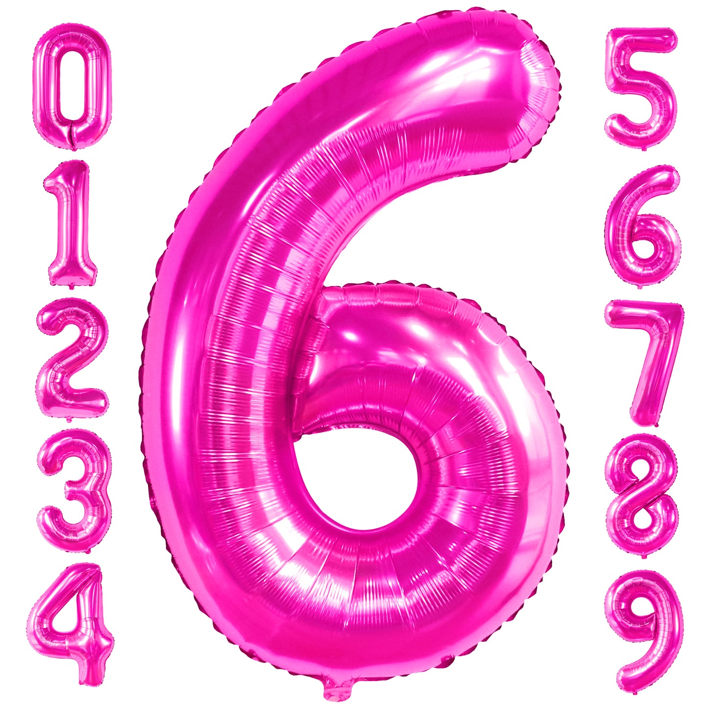 KatchOn, Pink Number 6 Balloon - Giant, 40 Inch | Pink 6 Birthday Balloon for 6th Birthday Decorations for Girls, Pink 6 Balloon | 6 Balloons for Birthday Girl, Balloon 6 Year Old Birthday Decorations