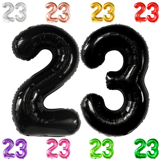 KatchOn, Black 23 Balloon Numbers - Huge, 40 Inch | 23 Birthday Decorations for Women | 23 Black Balloons, 23 Birthday Decorations for Men | Black 23 Balloons for 23rd Birthday Decorations For Men