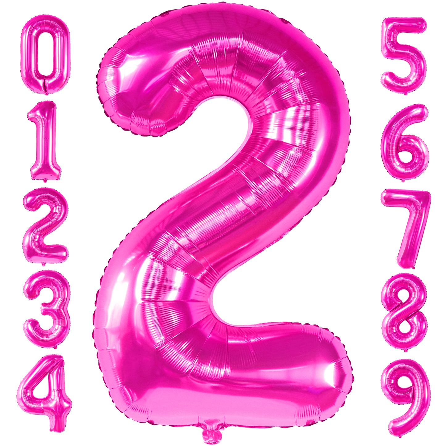 KatchOn, Pink Number 2 Balloon - 40 Inch | Hot Pink 2 Balloon, 2nd Birthday Decorations for Girl | Pink Birthday Decorations | Two Balloons for 2nd Birthday, Two Legit To Quit Party Decorations Girl