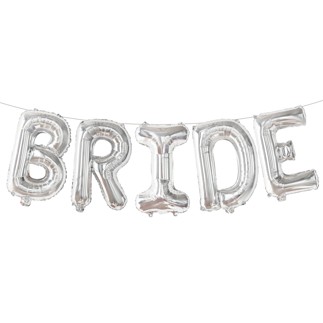 KatchOn, Big Bride Balloons Silver - 16 Inch | Bachelorette Party Decorations | Silver Bride Balloons, Bridal Shower Decorations | Silver Bride Balloons Bachelorette | Bride Balloon Silver for Wedding