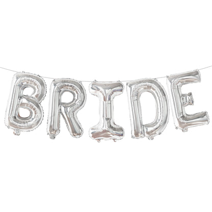 KatchOn, Big Bride Balloons Silver - 16 Inch | Bachelorette Party Decorations | Silver Bride Balloons, Bridal Shower Decorations | Silver Bride Balloons Bachelorette | Bride Balloon Silver for Wedding
