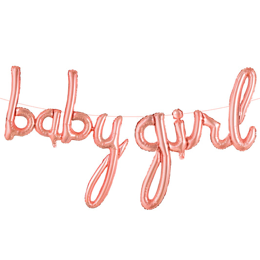 KatchOn, Baby Girl Balloons Letters - 37 Inch | Rose Gold Baby Girl Balloon, Baby Shower Decorations | Its A Girl Balloon for Baby Girl Shower Decorations | Its A Girl Sign, Gender Reveal Decorations