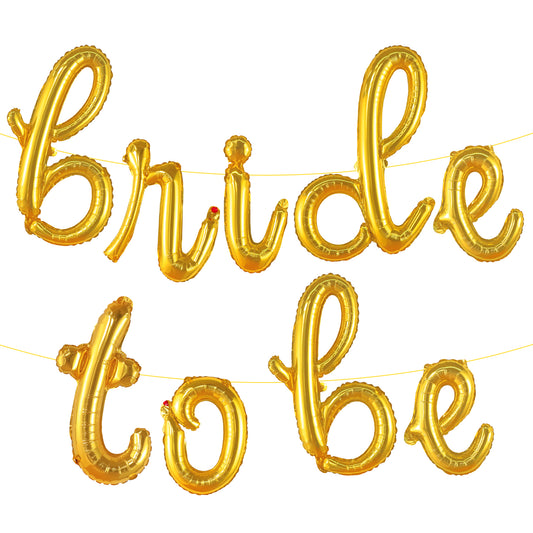 KatchOn, Gold Bride To Be Balloon - 16 Inch | Script Bride To Be Balloons for Bachelorette Party Decorations | Bride To Be Foil Balloons for Bridal Shower Decorations | Foil Bride To Be Decorations