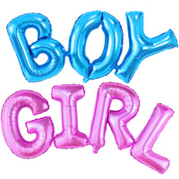 KatchOn, Boy or Girl Balloon Letters - 42 Inch | Gender Reveal Balloons for Gender Reveal Decorations | Boy or Girl Gender Reveal Party Supplies | Boy Girl Balloons for Baby Reveal Party Decorations