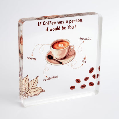 KatchOn, Acrylic Coffee Lover Gift - Valentines Day Gifts for Her, Him, Galentines Gifts for Friends, Girlfriend, Boyfriend | Birthday Gift for Women, Men, Mom, Dad | Office Decor for Women
