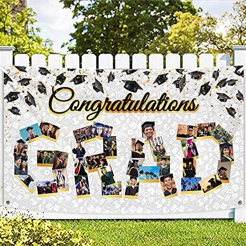 KatchOn, Congratulations Graduation Photo Banner - Large 72x44 Inch | Personalized Graduation Banner 2024, Graduation Decorations Class of 2024 | Graduation Backdrop, 2024 Graduation Party Decorations