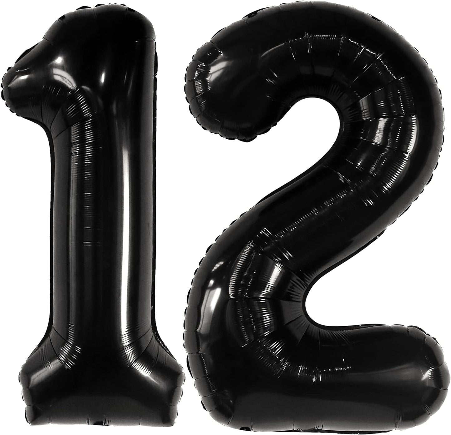 KatchOn, Giant Black 12 Balloon Number - 40 Inch | 12 Birthday Balloon, 12 Birthday Decorations Boy | Black Number 12 Balloon for Birthdays | Happy 12th Birthday Decorations Boy | 12th Birthday Party