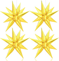 KatchOn, Gold Spike Balloons Foil - Big 26 Inch, Pack of 50, Gold Star Balloons Metallic | Gold Starburst Balloons for Gold Party Decorations | Gold Star Balloons Foil for Gold Birthday Decorations