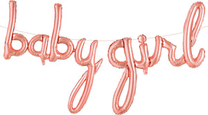 KatchOn, Baby Girl Balloons Letters - 37 Inch | Rose Gold Baby Girl Balloon, Baby Shower Decorations | Its A Girl Balloon for Baby Girl Shower Decorations | Its A Girl Sign, Gender Reveal Decorations